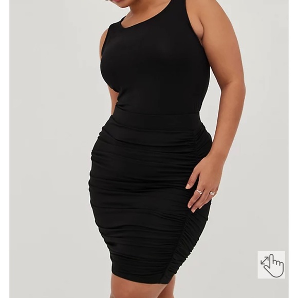 torrid Dresses & Skirts - Torrid Supersoft Cinched Black Mini Skirt Size 1X NWT